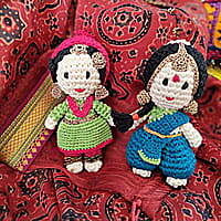 Crochet Kashmiri Miniature Figurine Crochet Kashmiri Miniature Figurine