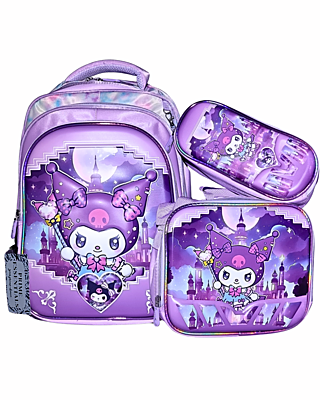 3D Disney print Cinnamoroll Three Piece Set Schoolbag Large Capacity Melody Lightweight Waterproof Schoolbag Lunch Bag Pencil Case 3 in set 3D Disney print Cinnamoroll Three Piece Set Schoolbag Large Capacity Melody Lightweight Waterproof Schoolbag Lunch Bag Pencil Case 3 in set