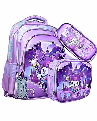 3D Disney print Cinnamoroll Three Piece Set Schoolbag Large Capacity Melody Lightweight Waterproof Schoolbag Lunch Bag Pencil Case 3 in set 3D Disney print Cinnamoroll Three Piece Set Schoolbag Large Capacity Melody Lightweight Waterproof Schoolbag Lunch Bag Pencil Case 3 in set