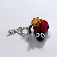 Crochet Ladybug Keychain Crochet Ladybug Keychain
