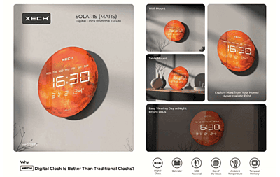 Clock Xech Solaris