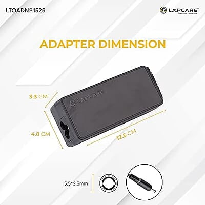 Lapcare LTOADNP1525 65 W Laptop Adapter 19V Lapcare LTOADNP1525 65 W Laptop Adapter 19V