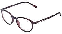 Soigné Unisex Round Medium Spectacle Frame. Matte Brown with Leather Pouch Soigné Unisex Round Medium Spectacle Frame. Matte Brown with Leather Pouch