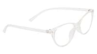 Soigné Female Large Cat Eye Spectacle Frame.Transparent with String Black Soigné Female Large Cat Eye Spectacle Frame.Transparent with String Black