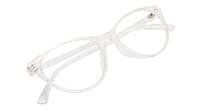 Soigné Female Large Cat Eye Spectacle Frame.Transparent with String Black Soigné Female Large Cat Eye Spectacle Frame.Transparent with String Black