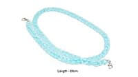 Soigné Female Large Cateye Sunglasses.Leopard Print with Lite Blue Color Chain Soigné Female Large Cateye Sunglasses.Leopard Print with Lite Blue Color Chain