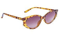 Soigné Female Large Cateye Sunglasses.Leopard Print with Lite Blue Color Chain Soigné Female Large Cateye Sunglasses.Leopard Print with Lite Blue Color Chain