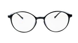 Soigné Unisex Medium Round Spectacle. Glossy Black