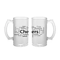 Sublimation Printed Froaster Beer Mug With Handle Cheers Funny Quotes | Beer Mug for Freezer For White  Pack 2