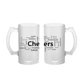 Sublimation Printed Froaster Beer Mug With Handle Cheers Funny Quotes | Beer Mug for Freezer For White Pack 2 Sublimation Printed Froaster Beer Mug With Handle Cheers Funny Quotes | Beer Mug for Freezer For White Pack 2