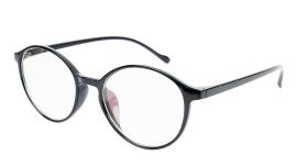 Soigné Unisex Medium Round Spectacle. Glossy Black