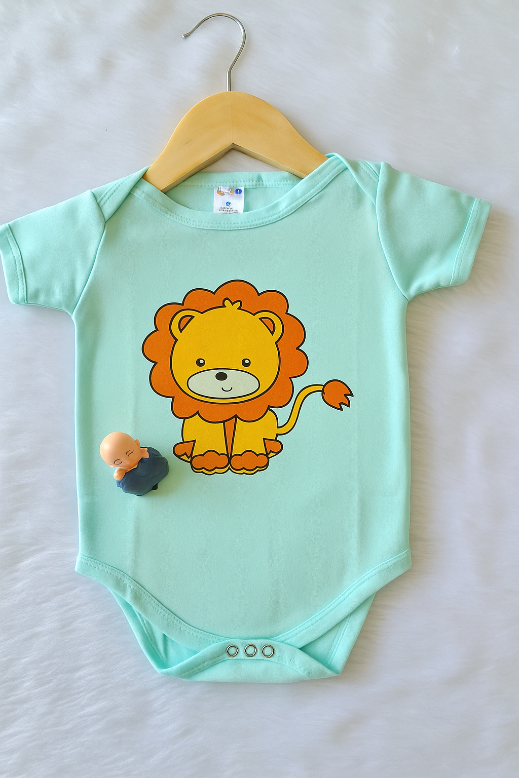 Cotton Romper - Lion Blue Cotton Romper - Lion Blue