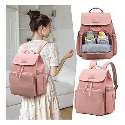 Large Capacity Mommy Bag Large Diaper Bag Baby Diaper Backpack with Insulated Pockets