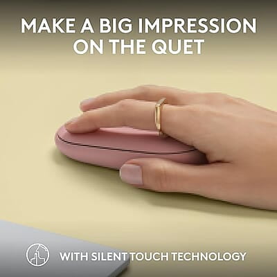 Logitech Pebble Mouse 2 M350s Slim Bluetooth Wireless Mouse, Portable, Lightweight, Customisable Button, Quiet Clicks, Easy-Switch for Windows, macOS Logitech Pebble Mouse 2 M350s Slim Bluetooth Wireless Mouse, Portable, Lightweight, Customisable Button, Quiet Clicks, Easy-Switch for Windows, macOS