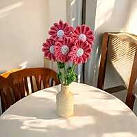 Crochet Pink Daisy (Bunch of 6)