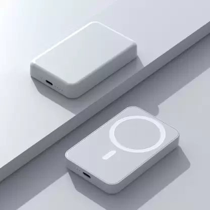 Champion Magnetic Wireless Power Bank , PD Fast Charging Sleek Design for iPhone 15, 14, 13 and 12 Series (White) Champion Magnetic Wireless Power Bank , PD Fast Charging Sleek Design for iPhone 15, 14, 13 and 12 Series (White)