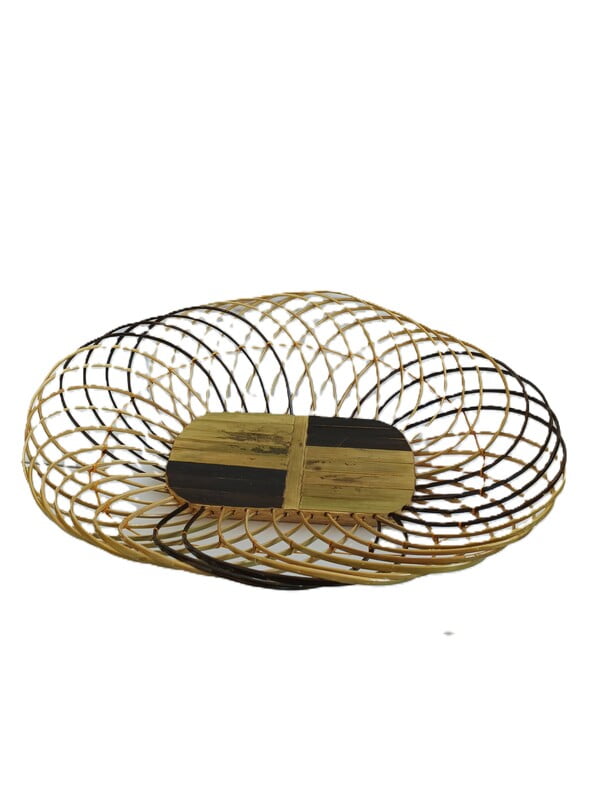 Handmade Oval shaped Fruit basket made of bamboo || for home decor and keeping fruits || excellent finish and design