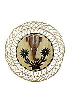 Eelika handmade Round Shaped Lord Ganesh Wall hanging made of bamboo || home and office Eelika handmade Round Shaped Lord Ganesh Wall hanging made of bamboo || home and office