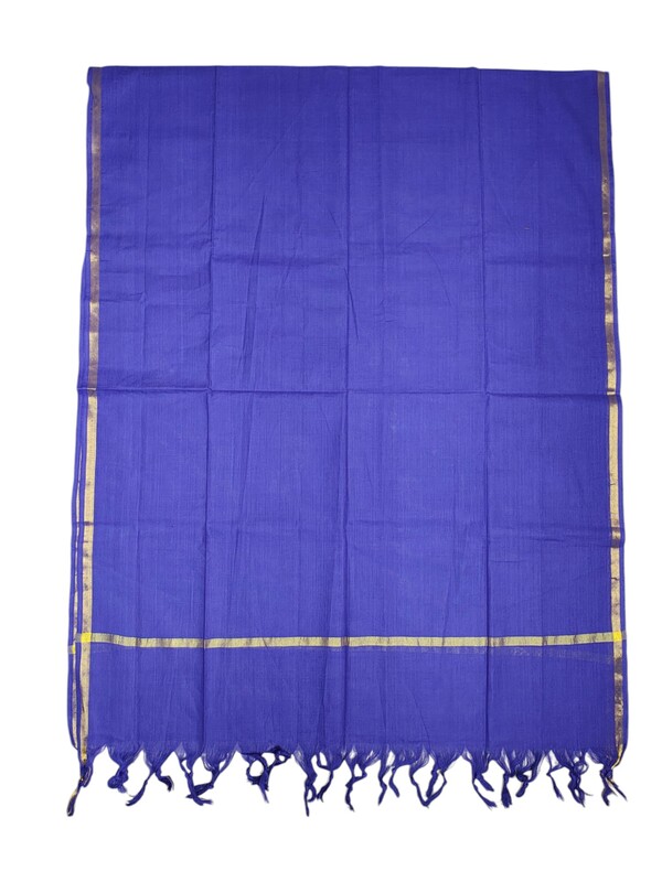 Purple Handloom South Cotton Unstitched Salwar Suit Set with Dupatta for Women