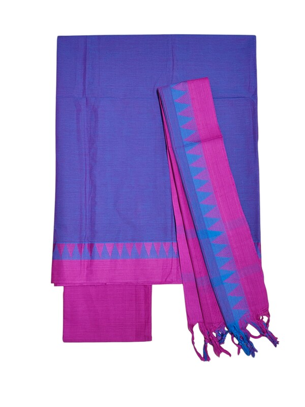 Dark Pink Unstitched Solid Woven Salwar Suit Fabric with Dupatta