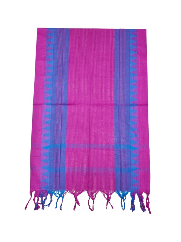 Dark Pink Unstitched Solid Woven Salwar Suit Fabric with Dupatta