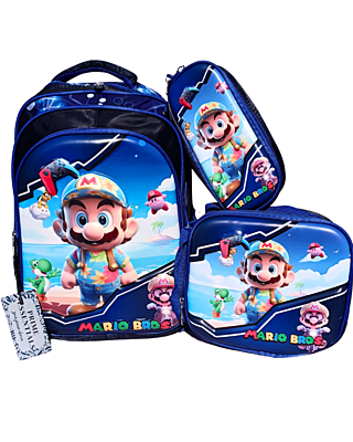 3D cartoon print Cinnamoroll Three Piece Set Schoolbag Large Capacity Melody Lightweight Waterproof Schoolbag Lunch Bag Pencil Case 3 in set 3D cartoon print Cinnamoroll Three Piece Set Schoolbag Large Capacity Melody Lightweight Waterproof Schoolbag Lunch Bag Pencil Case 3 in set