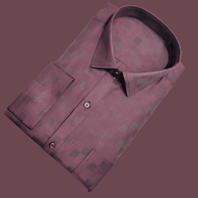 MAROON SELF DESIGN SHIRT