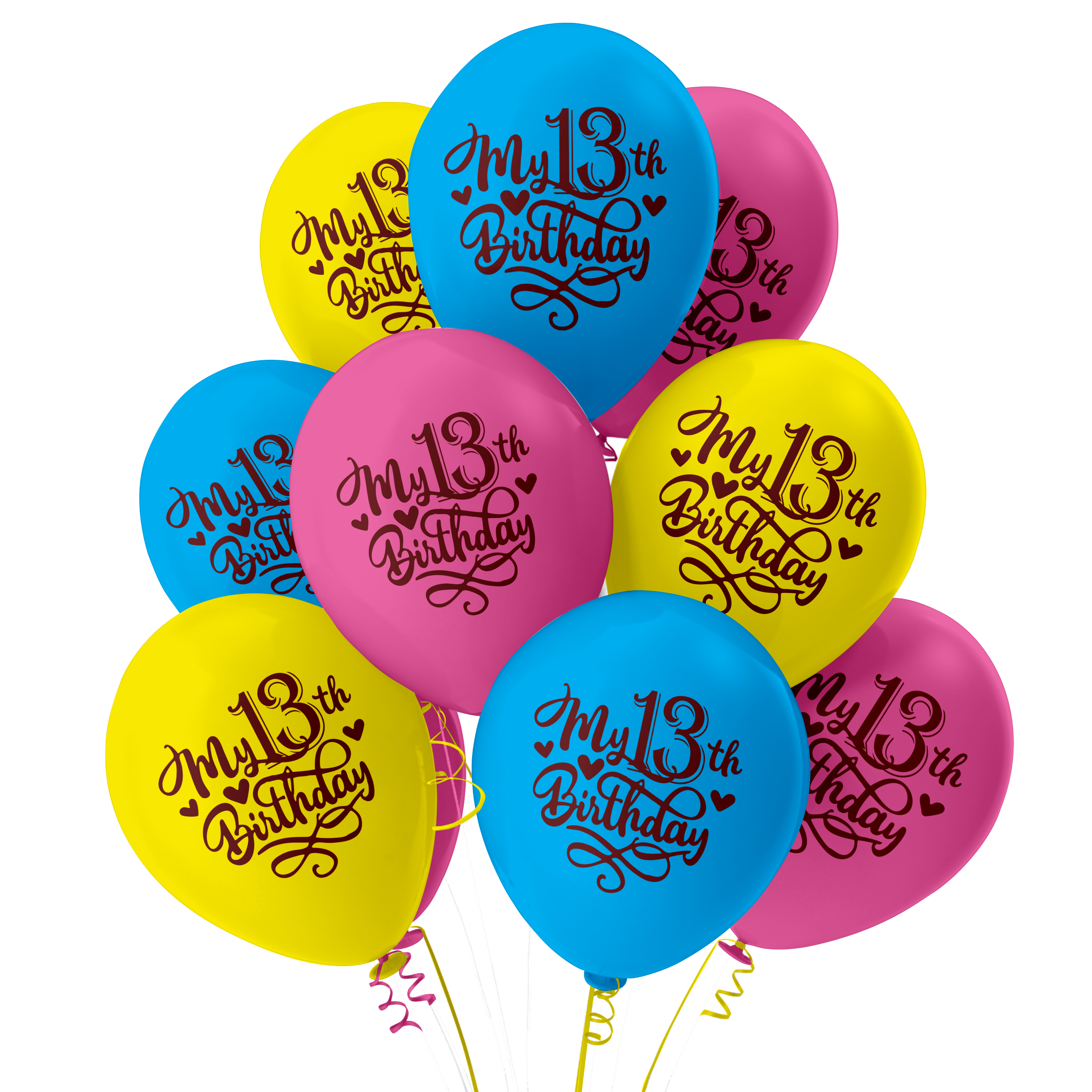 Happy 13th Birthday Balloons pack of 30- 181282 Happy 13th Birthday Balloons pack of 30- 181282