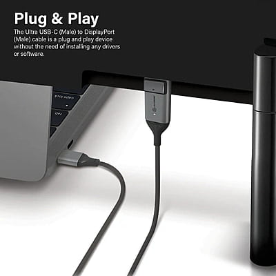ALOGIC 1m Ultra USB-C (Male) to DP (Male) Cable - 4K @60Hz | ULCDP01-SGR ALOGIC 1m Ultra USB-C (Male) to DP (Male) Cable - 4K @60Hz | ULCDP01-SGR