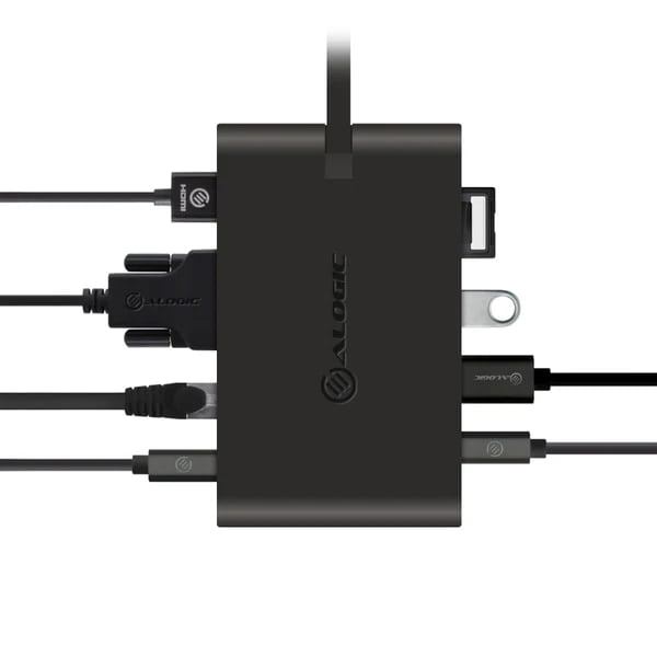 ALOGIC USB-C Travel Dock Pro/USB-C to HDMI 1.4 4K@30Hz + 1 x VGA + 2 x USB 3.0 + 1 x USB-C (Data) Giagbit Ethernet + SD + Micro SD Card Slot + USB-C With PD 100W | UCTDPRO1 ALOGIC USB-C Travel Dock Pro/USB-C to HDMI 1.4 4K@30Hz + 1 x VGA + 2 x USB 3.0 + 1 x USB-C (Data) Giagbit Ethernet + SD + Micro SD Card Slot + USB-C With PD 100W | UCTDPRO1