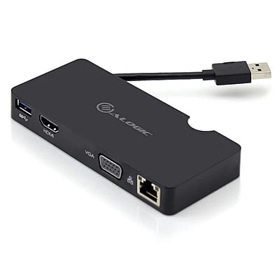 ALOGIC USB 3.0 Universal Portable Docking Station - HDMI or VGA/Gigabit Ethernet/USB 3.0 | VU3DUP ALOGIC USB 3.0 Universal Portable Docking Station - HDMI or VGA/Gigabit Ethernet/USB 3.0 | VU3DUP
