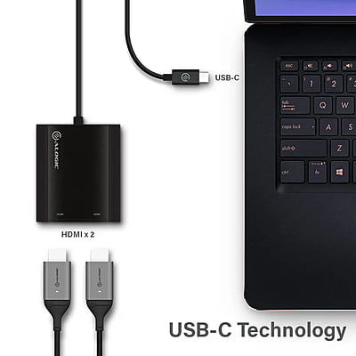 Alogic USB-C to Dual HDMI 2.0 Adapter - 4K-30Hz | UC2HD-ADP Alogic USB-C to Dual HDMI 2.0 Adapter - 4K-30Hz | UC2HD-ADP