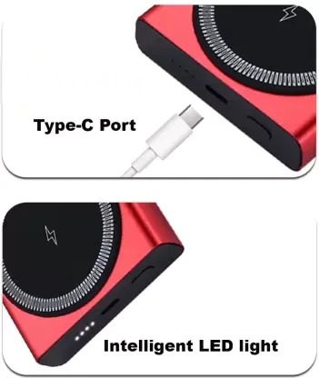 Champion 10000mAh Metallic Magnetic Wireless Power Bank – PD Fast Charging for iPhone & Android Champion 10000mAh Metallic Magnetic Wireless Power Bank – PD Fast Charging for iPhone & Android