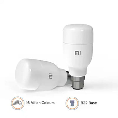 MI LED Smart Color Bulb (B22) - (16 Million Colors + 11 Years Long Life + Compatible with Amazon Alexa and Google Assistant) MI LED Smart Color Bulb (B22) - (16 Million Colors + 11 Years Long Life + Compatible with Amazon Alexa and Google Assistant)