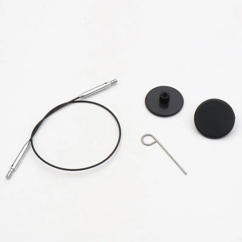 Knit Pro Mini Fixed Cable set - Black Nylon coated Stainless Steel cables- 10660 Knit Pro Mini Fixed Cable set - Black Nylon coated Stainless Steel cables- 10660