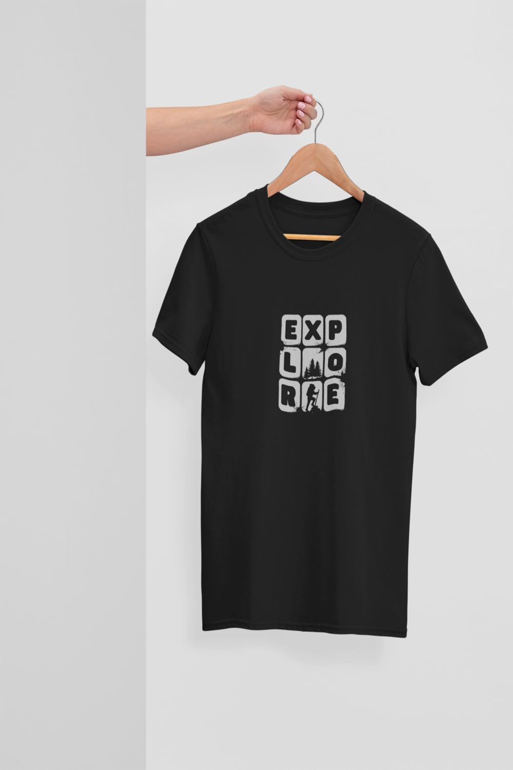 Mparel "EXPLORE" Printed Unisex T-Shirt – Black