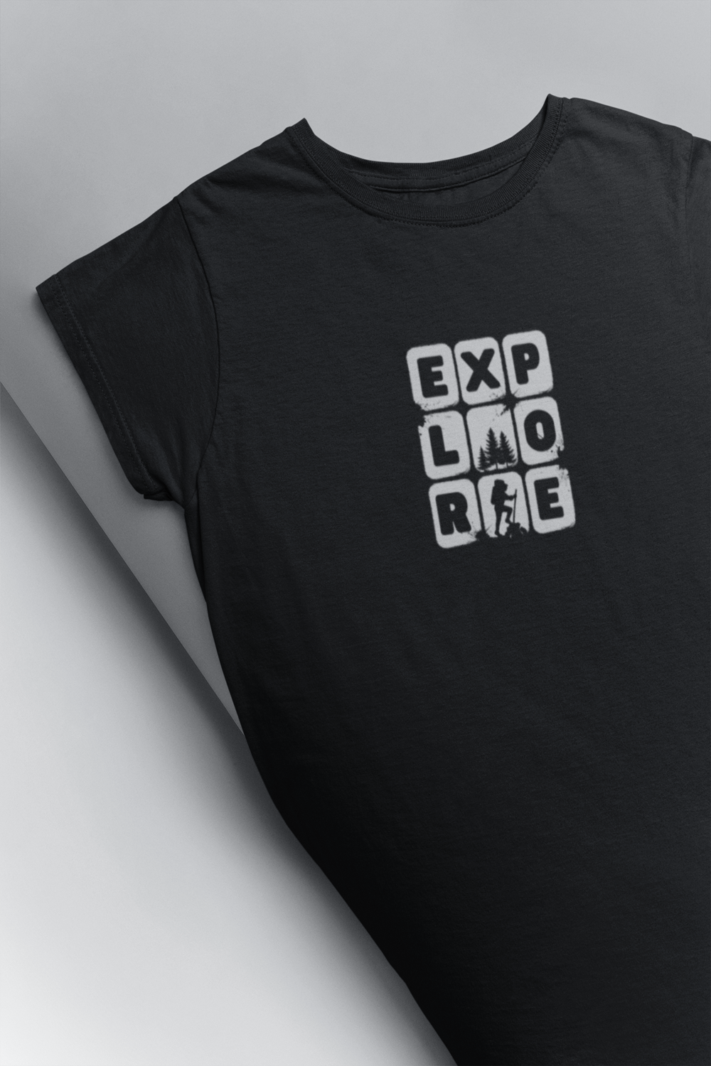 Mparel "EXPLORE" Printed Unisex T-Shirt – Black