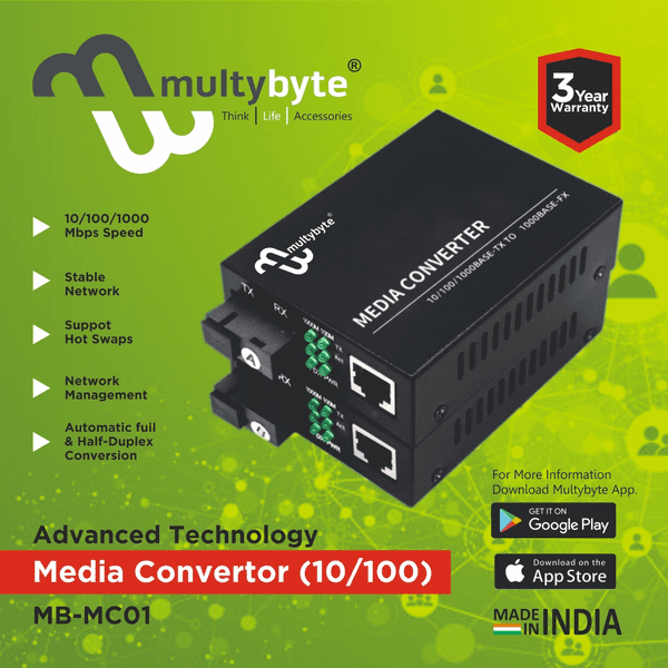 Multybyte Media Converter 10/100 Pair Multybyte Media Converter 10/100 Pair