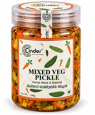 CINDER MIXED VEG PICKLE 180G CINDER MIXED VEG PICKLE 180G