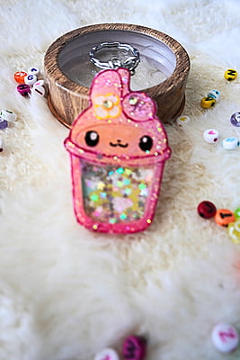 MY MELODY KAWAII SHAKER KEYCHAIN