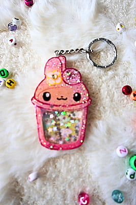 MY MELODY KAWAII SHAKER KEYCHAIN