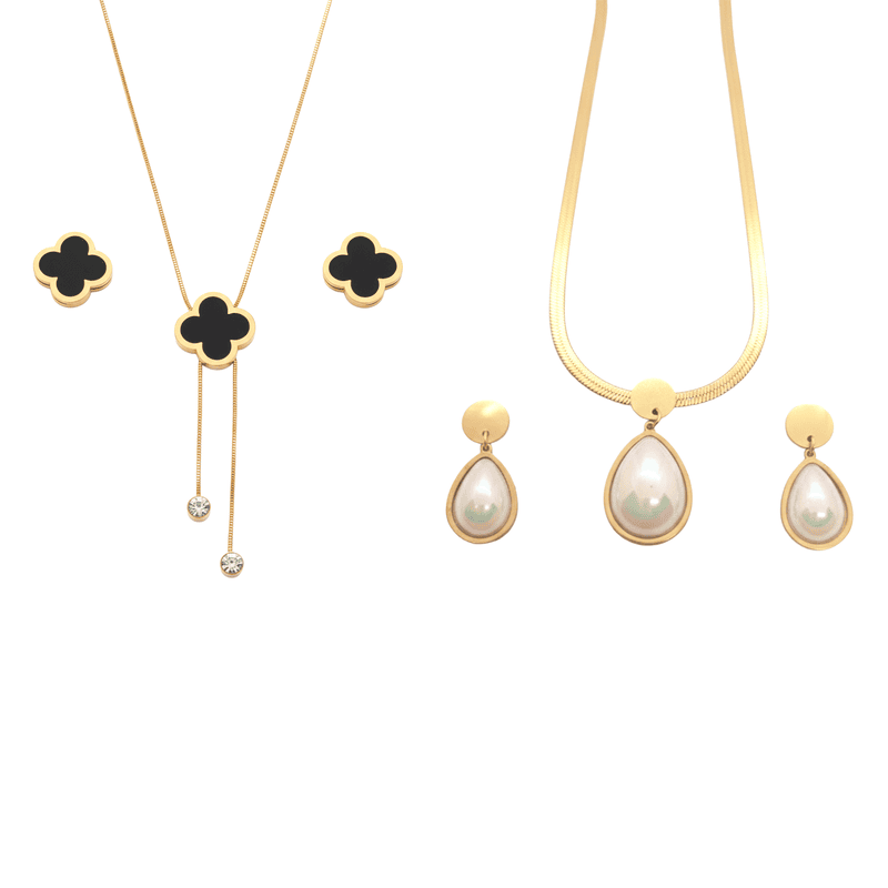 KAYYA21 Elegant Gold-Plated Jewelry Set for Women – Stainless Steel Gold Finish