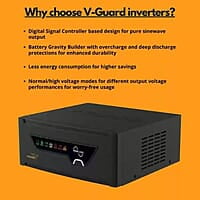 V-Guard Prime 1050 Inverter & V-Guard Battery VT - 165S