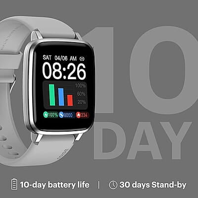 Noise ColorFit Pulse Spo2 Smart Watch 1.4" Full Touch HD Display, 10 Days Battery Life with Heart Rate, Sleep Monitoring & IP68 Waterproof (Mist Grey) Noise ColorFit Pulse Spo2 Smart Watch 1.4" Full Touch HD Display, 10 Days Battery Life with Heart Rate, Sleep Monitoring & IP68 Waterproof (Mist Grey)