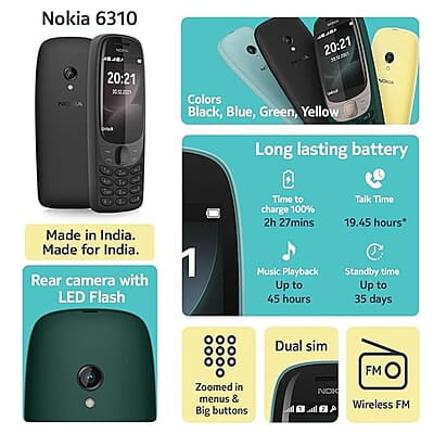 Nokia 6310 TA-1400 DS in Blue Nokia 6310 TA-1400 DS in Blue