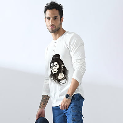 Anjaneya Hanuman Ji Image T Shirts for Men Anjaneya Hanuman Ji Image T Shirts for Men