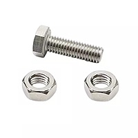 25MM - SS Nut, Bolt and Wash - M6