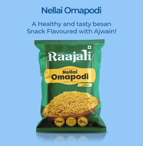 Raajali - NELLAI OMAPODI (140G PER PACK) Raajali - NELLAI OMAPODI (140G PER PACK)