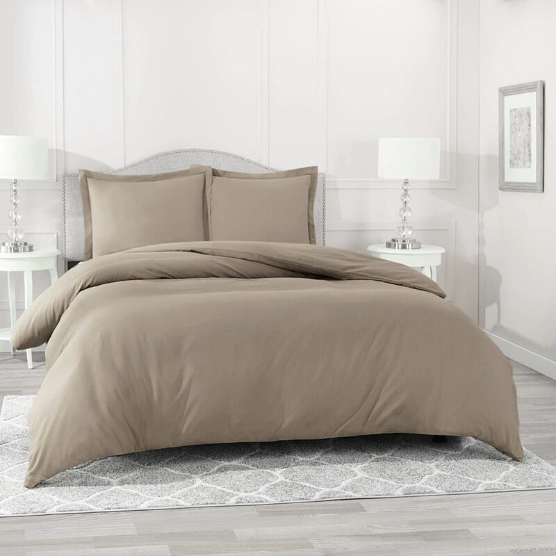 Duvet / Comforter Cover Microfiber 300 TC Plain Ultra soft - Taupe