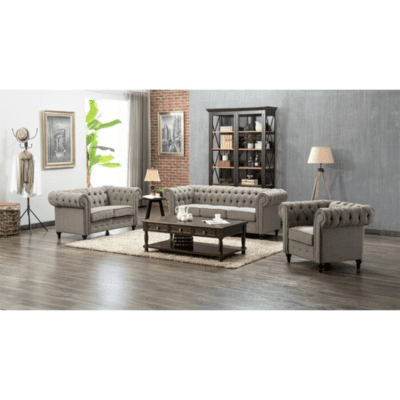 Woodenlia Chesterfield 3 Piece Living Room Set Woodenlia Chesterfield 3 Piece Living Room Set
